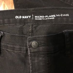 Black Old Navy Micro Flare Jeans